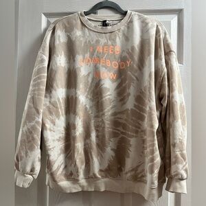 SHAWN MENDES (2018) Official I Need Somebody Now Tie-Dye Oversized Sweatshirt M